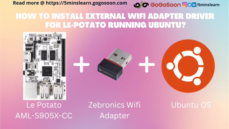How to install driver for external wifi adapter in Le Potato?