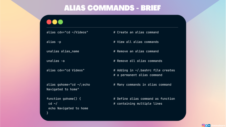 Alias Commands - Brief